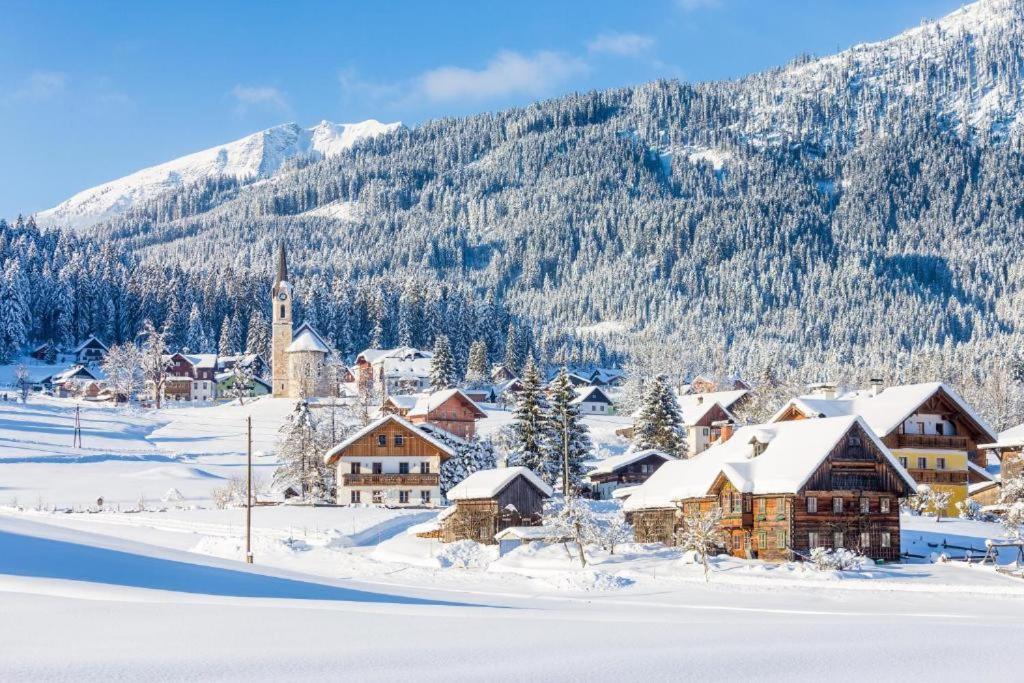 Das Almsternderl - Gemutliche Wohnung In Gosau Dış mekan fotoğraf